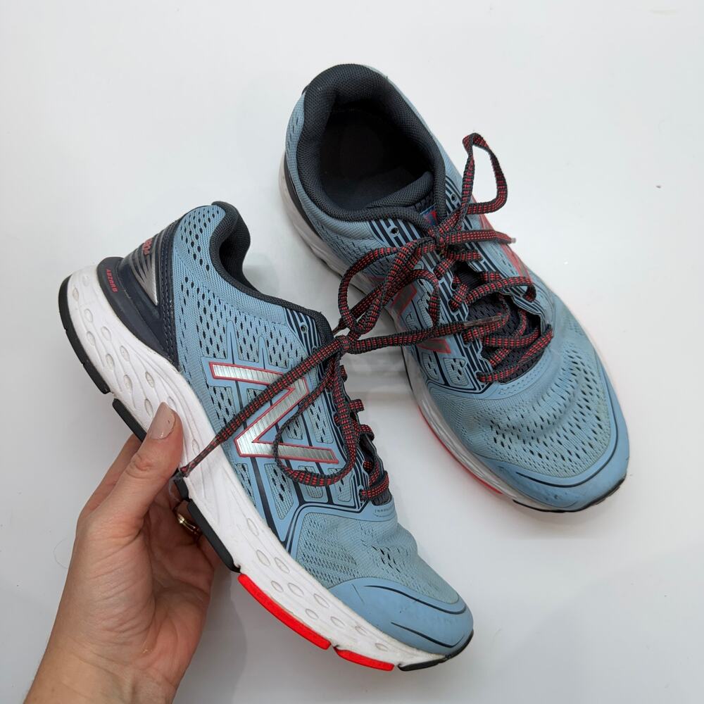 New Balance 680v5 Women's Clear Sky Thunder Running Shoe Sneaker 9